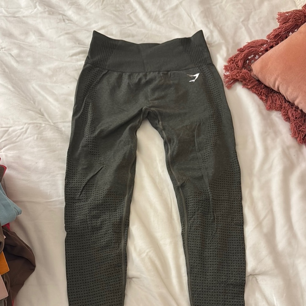 Gymshark Black High-Waisted Leggings with Seam Detailing